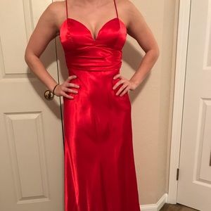 Long Red Dress Size 3/4